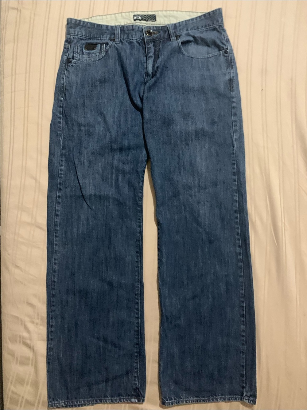 Oakley Men's baggy Fit Blue Denim Jeans